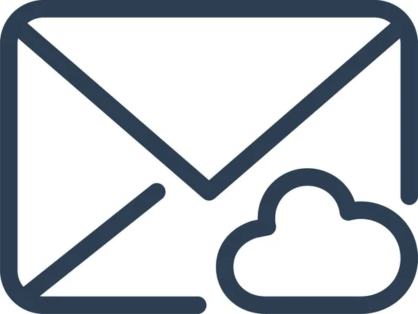 Cloud Email Envelope Icon — Vetor de Stock