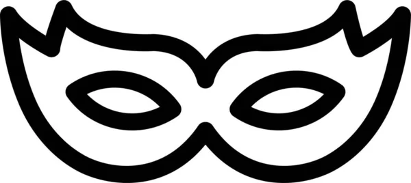 Karnevalskostüm Augensymbol Umrissen — Stockvektor