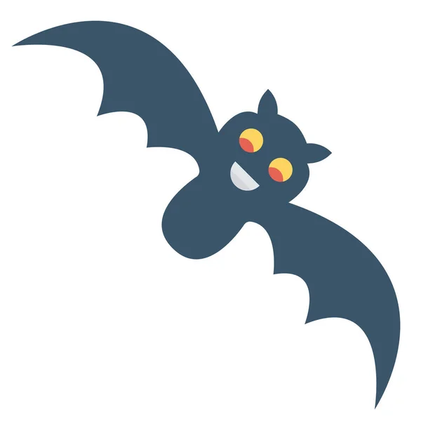Bat Bird Fly Icon Flat Style — Stock Vector