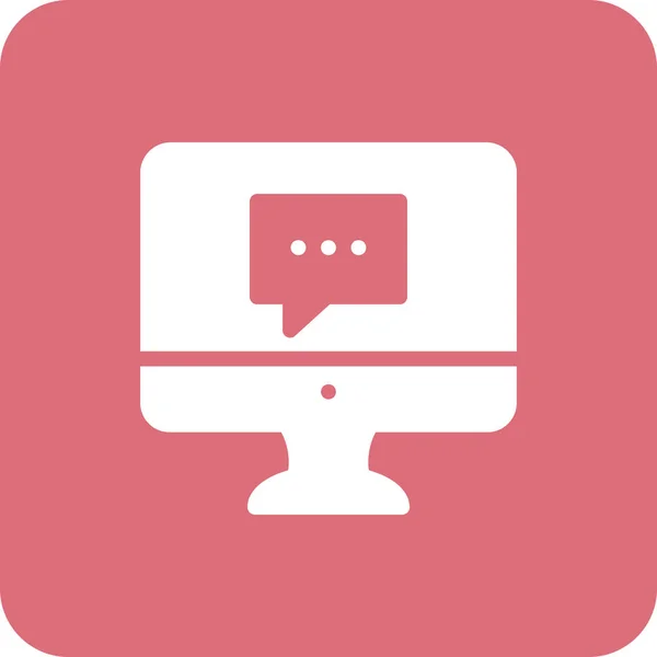 Chat Customer Help Icoon Platte Stijl — Stockvector