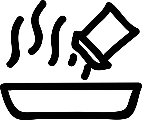 Иконка Пищевой Солью Ручном Стиле — стоковый вектор
