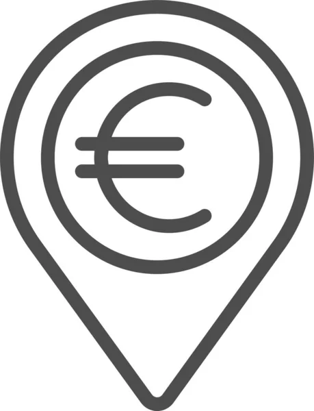 Ευρώ Εικονίδιο Ιστού — Διανυσματικό Αρχείο