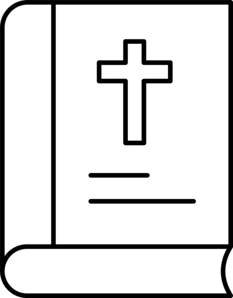 Bibelbuch Heilige Ikone Umrissstil — Stockvektor