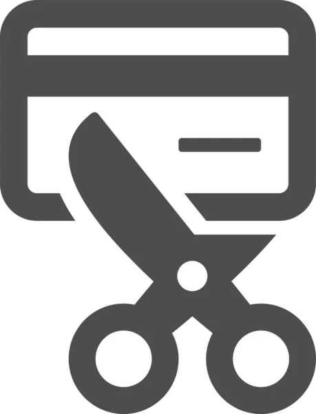 Scissors Cut Paper Web Icon Simple Illustration — Vector de stock