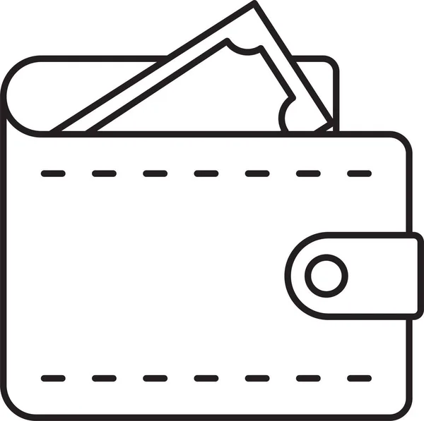 Icono Ahorro Dinero Efectivo Estilo Esquema — Vector de stock