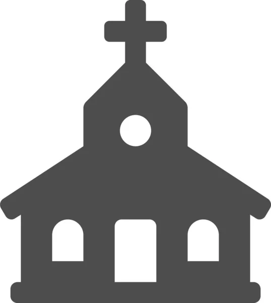 Iglesia Icono Web Diseño Simple — Vector de stock