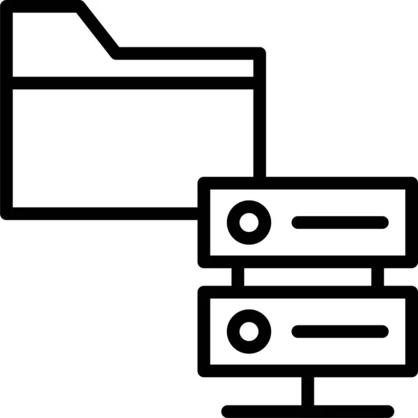 Ikon Berkas Archive Dalam Gaya Outline - Stok Vektor
