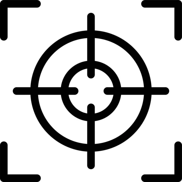 Aim Fosuk Goal Icon Outline Style — стоковый вектор