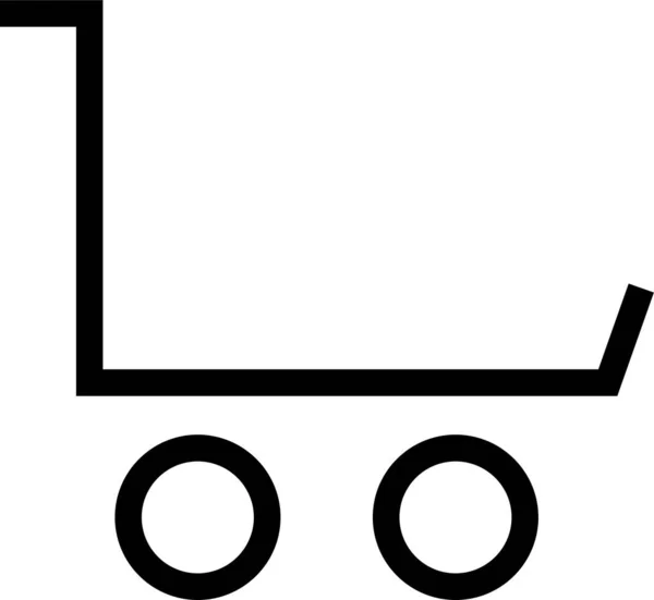 Icono Comercio Comercio Electrónico Carro Estilo Esquema — Vector de stock