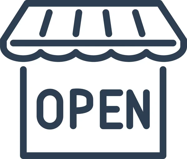 Ecommerce Market Open Icon — Stockvektor