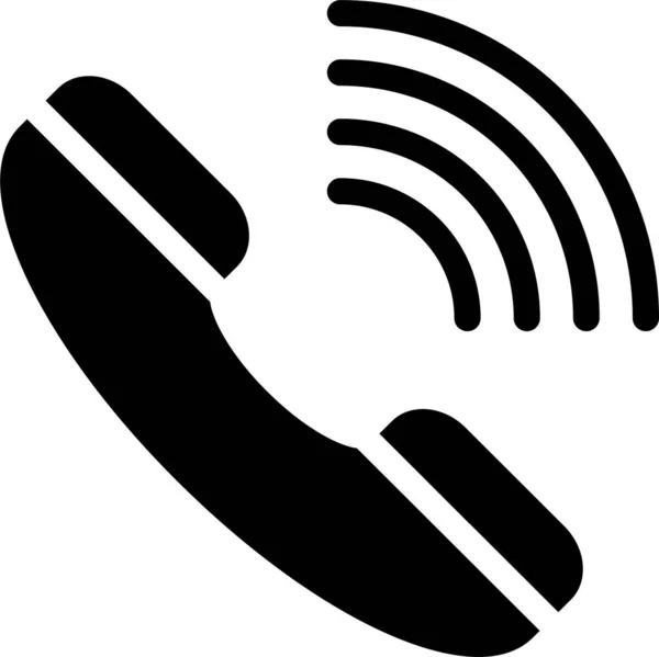 Call Phone Receiver Icon Solid Style — 图库矢量图片