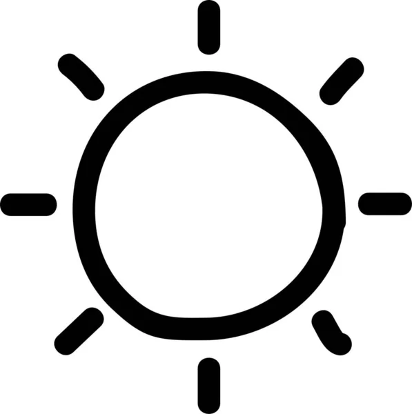 Bright Explosure Half Icon Handdrawn Style — 图库矢量图片