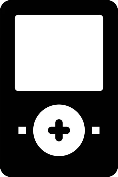 Apparaat Ipod Mp3 Icoon Solide Stijl — Stockvector