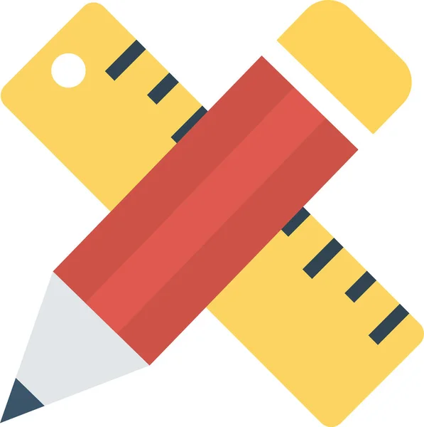 Create Edit Meter Icon Flat Style — Stockvektor