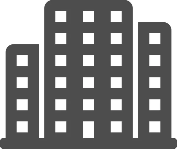 Apartment Building Building Buildings Icon Solid Style — Stockvektor