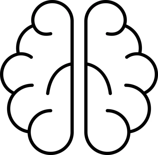 Brain Head Medical Icon Outline Style — 图库矢量图片