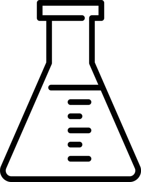 Ikona Badania Chemii Chemicznej Stylu Zarysu — Wektor stockowy