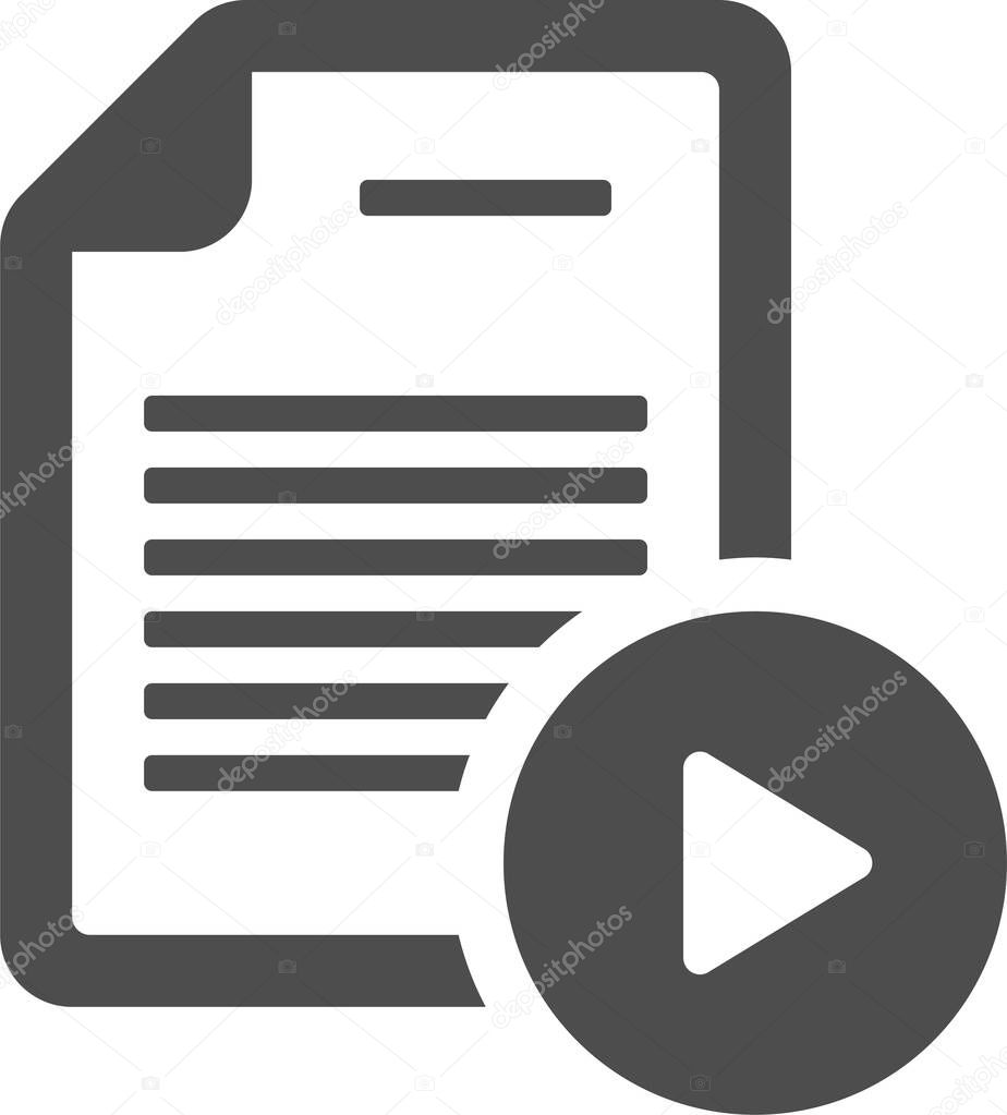 Simple doc paper. web icon logo, vector illustration