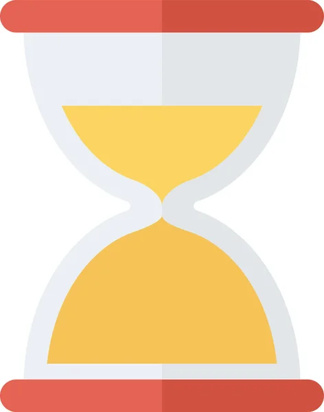 Clock Countdown Hourglass Icon Flat Style — Stock Vector