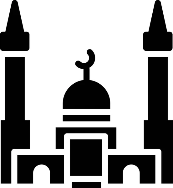 Mezquita Icono Web Ilustración Simple — Vector de stock