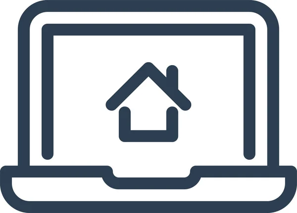 Building Home Loan House Renting Icon — Stockvektor
