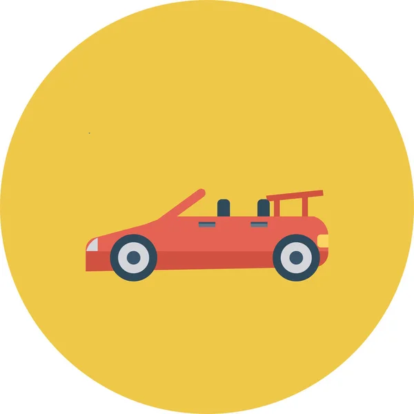 Auto Coche Icono Deportivo Estilo Plano — Vector de stock