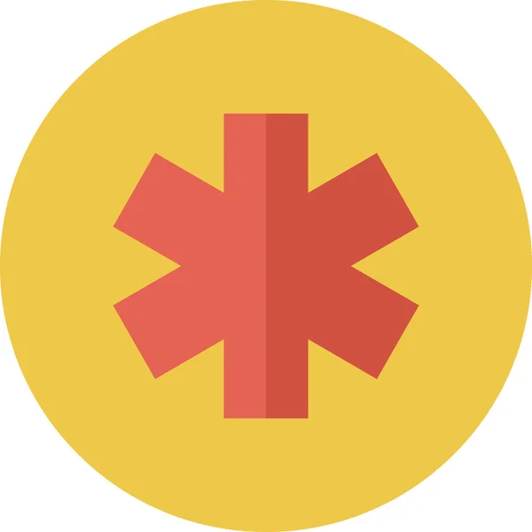 Icono Del Logotipo Asclepius Healthcare Estilo Plano — Vector de stock