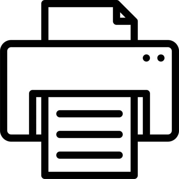 Copie Ícone Fax Dispositivo Estilo Esboço — Vetor de Stock