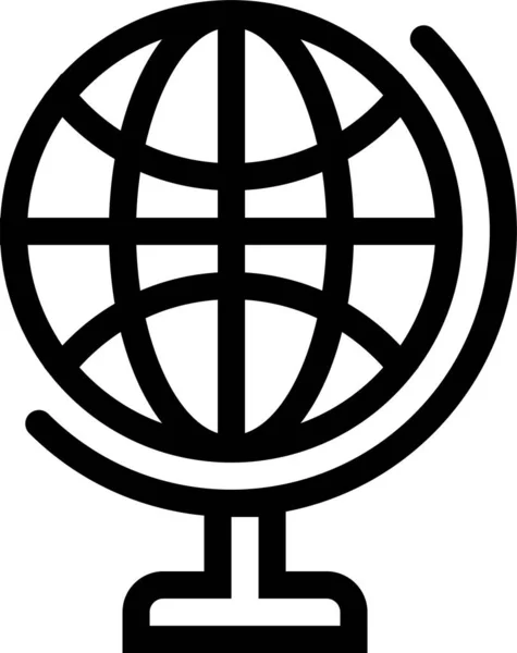 Jorden Global Glob Ikon Kontur Stil — Stock vektor