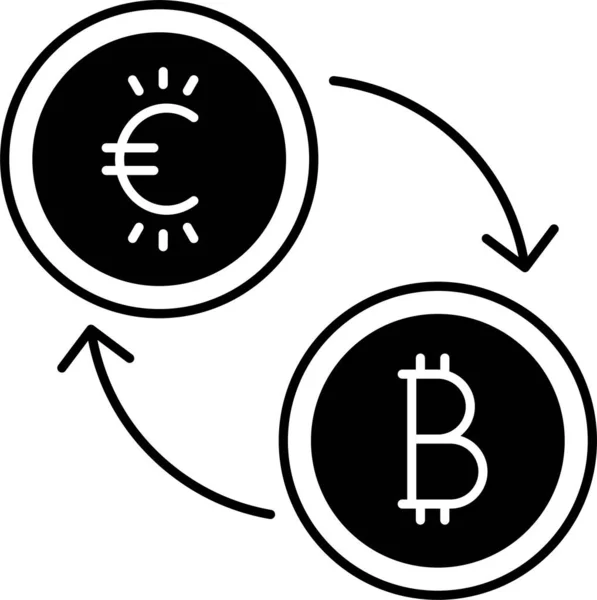 Mince Měna Digitalmoney Ikona Pevném Stylu — Stockový vektor