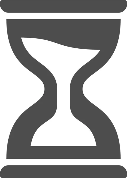 Deadline Zandloper Tijd Pictogram Massieve Stijl — Stockvector