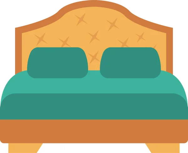 Bed Interior Marriage Icon Flat Style — стоковый вектор