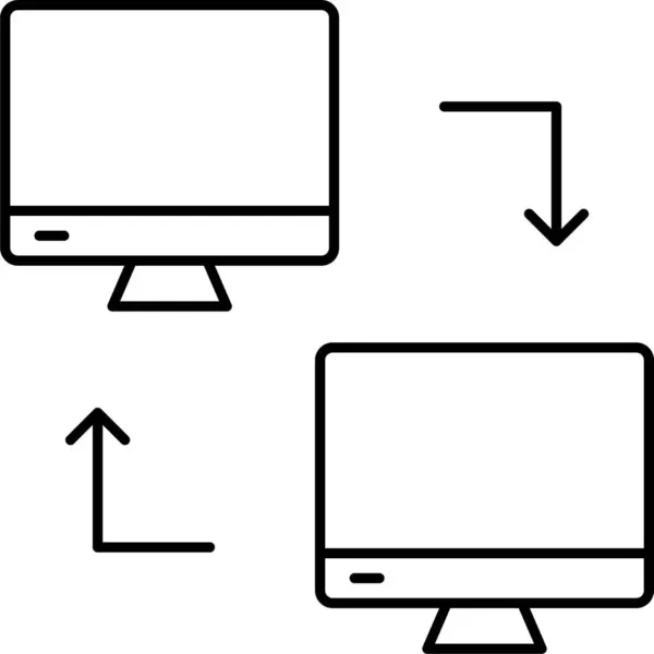 Ikona Ekranu Pliku Komputera — Wektor stockowy