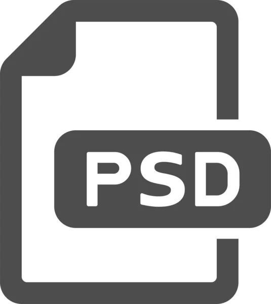 Psd Icono Formato Archivo Vector Ilustración — Vector de stock