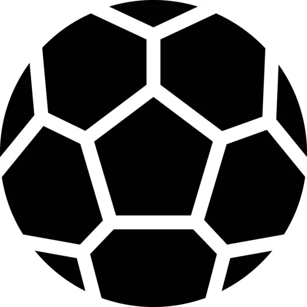 Fútbol Icono Web Ilustración Simple — Vector de stock