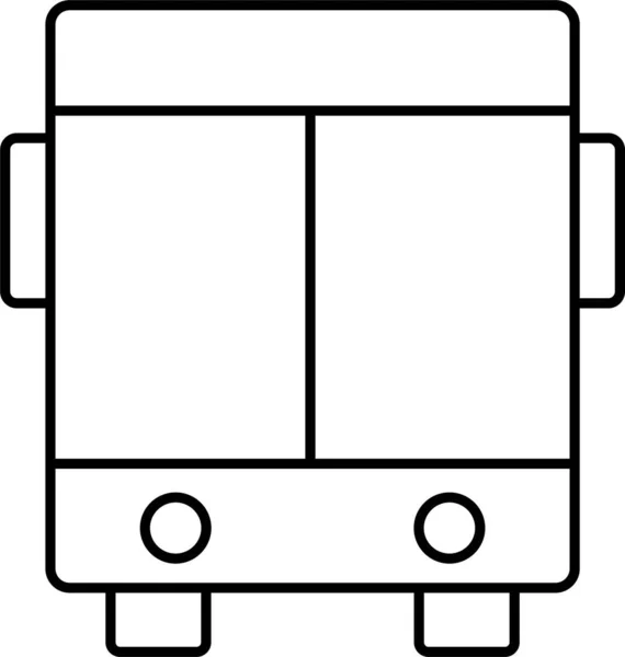Icône Voyage Transport Bus Dans Style Outline — Image vectorielle