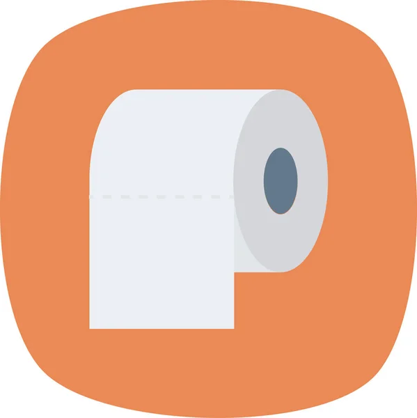 Fürdőszoba Roll Szövet Ikon Lapos Stílusban — Stock Vector