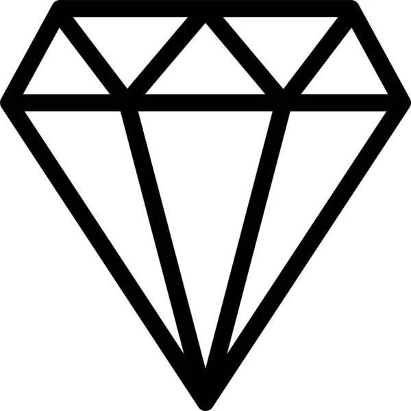 Diamond Gambling Gem Icon Outline Style — Stock Vector