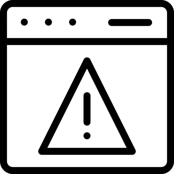 Icono Exclamación Error Alerta Estilo Esquema — Vector de stock