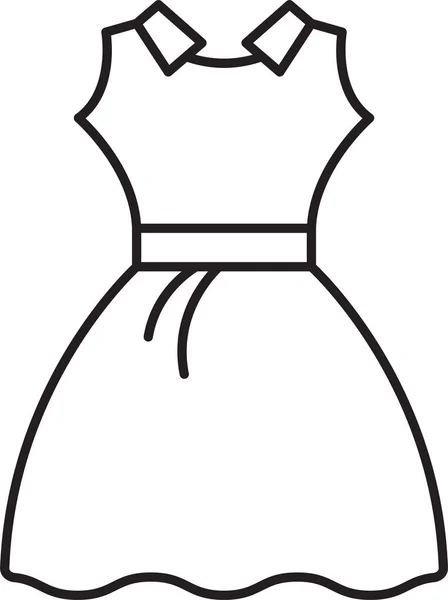 Dış Hatlar Tarzında Kumaş Elbise Alışveriş Simgesi — Stok Vektör