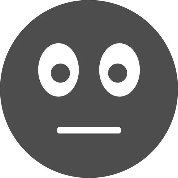 Emote Εικονίδιο Προσώπου Emoticon Συμπαγές Στυλ — Διανυσματικό Αρχείο