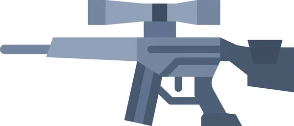 Цель Огнестрельное Оружие Значок Плоском Стиле — стоковый вектор