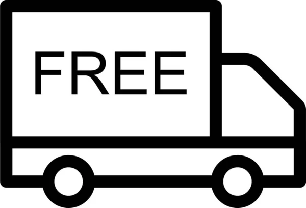 Delivery Free Lorry Icon Outline Style — 图库矢量图片