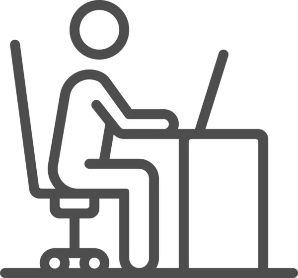 Cadeira Escritório Design Simples — Vetor de Stock