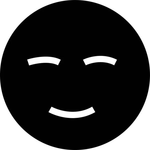 Emoji Emotie Essentieel Icoon Solide Stijl — Stockvector