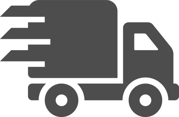 Ikon Transportasi Logistik Pengiriman Dalam Gaya Solid - Stok Vektor