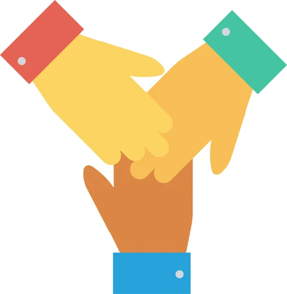Group Hand Partnership Icon Business Management Category — Stockvektor