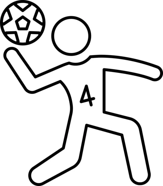 足球运动员形象的轮廓 — 图库矢量图片