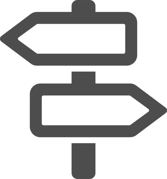 Ikona Nawigacji Kierunku Celu Stylu Stałym — Wektor stockowy