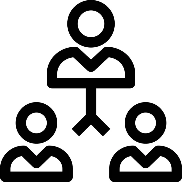Иконка Группы Подключений Категории Бизнес Менеджмент — стоковый вектор